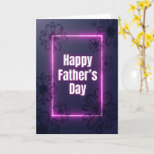 Magenta Frame Fathers Kaart (Gele Bloem)