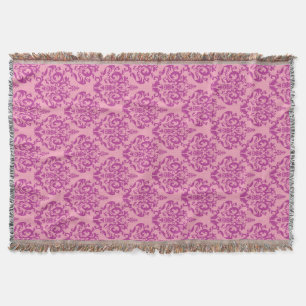 Magenta Frosted Orchid Damask Deken