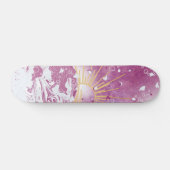 Magenta Fuchsia Plum Mauve Paarse Hemel Gouden Zon Persoonlijk Skateboard (Horizontaal)