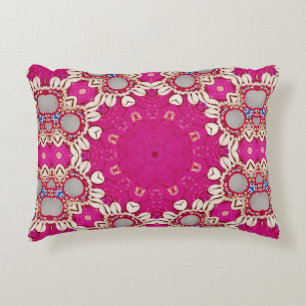 Magenta Fuchsia Tribal Hippie Gypsy Bohemian Accent Kussen