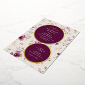 magenta garden floral bruiloft folie uitnodiging (Gedraaid)