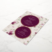 magenta garden floral bruiloft folie uitnodiging (Gedraaid)