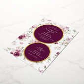 magenta garden floral bruiloft uitnodiging folie i (Gedraaid)