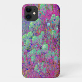 Magenta Garden met Aqua Hydrangea Flowers Case-Mate iPhone Case