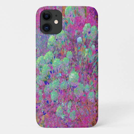 Magenta Garden met Aqua Hydrangea Flowers Case-Mate iPhone Case (Achterkant)