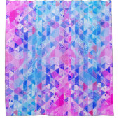 Magenta-geabstraheerde graphics douchegordijn (Voorkant)