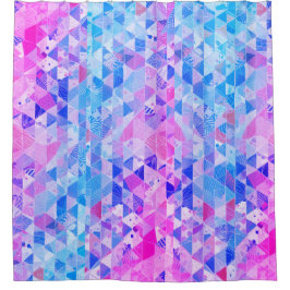 Magenta-geabstraheerde graphics douchegordijn