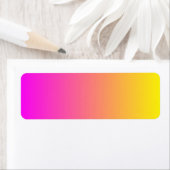 Magenta Gele Gradiënt Etiket (Insitu)