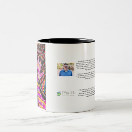 Magenta & Gele Handen Koffie Mok (Center)