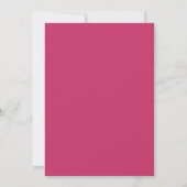 Magenta Gele Klaproos Bruiloft Kaart (Achterkant)