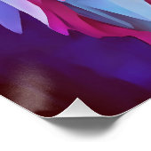 Magenta Geometric Lion Abstracte Kunst Perfect Poster (Hoek)