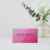 Magenta Geometric Visitekaartje (Staand voorkant)