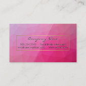 Magenta Geometric Visitekaartje (Achterkant)