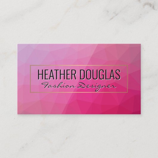 Magenta Geometric Visitekaartje (Voorkant)