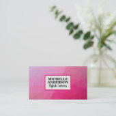 Magenta Geometric Visitekaartje (Staand voorkant)