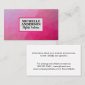 Magenta Geometric Visitekaartje (Voorkant / Achterkant)