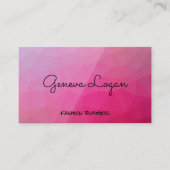 Magenta Geometrische achtergrond Visitekaartje (Voorkant)