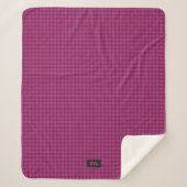 Magenta geplakt met eigen items - Fuchsia Knit loo Sherpa Deken (Voorkant)