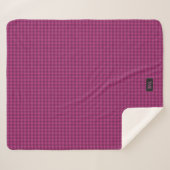 Magenta geplakt met eigen items - Fuchsia Knit loo Sherpa Deken (Voorkant (horizontaal))