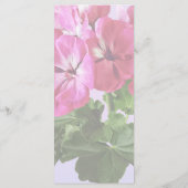 Magenta Geranium Menu (Achterkant)