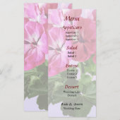 Magenta Geranium Menu (Voorkant / Achterkant)