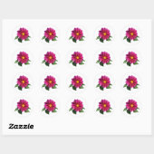 Magenta Gerbera Daisy Ronde Sticker (Vel)