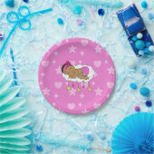 Magenta Girl's Baby shower Paper Bord (Feest)