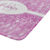 Magenta Glitter Personaliseert snijraad Snijplank (Hoek)