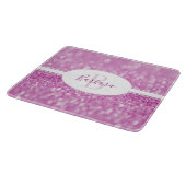 Magenta Glitter Personaliseert snijraad Snijplank (Hoek)
