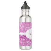 Magenta Glitter Persoonlijke waterflacon Waterfles (Links)