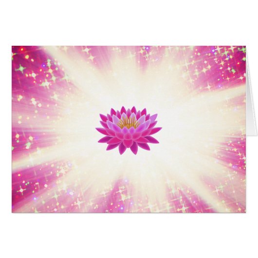 *~* Magenta Glow Lotus Sparkle Glitter Light (Voorkant Horizontaal)