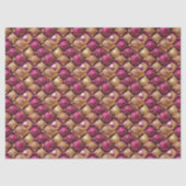 Magenta Gold Christmas Pattern#12 ID1009 Tissuepapier (Voorkant)