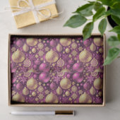 Magenta Gold Christmas Pattern#31 ID1009 Tissuepapier (Geschenk)