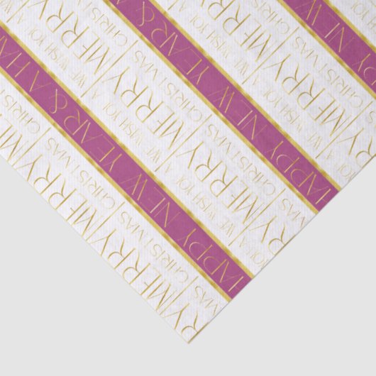 Magenta Gold Christmas Pattern#35 ID1009 Tissuepapier (Detail)