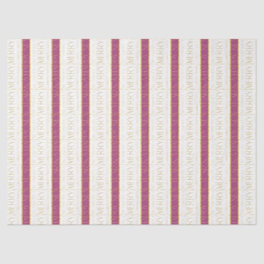 Magenta Gold Christmas Pattern#35 ID1009 Tissuepapier (Voorkant)