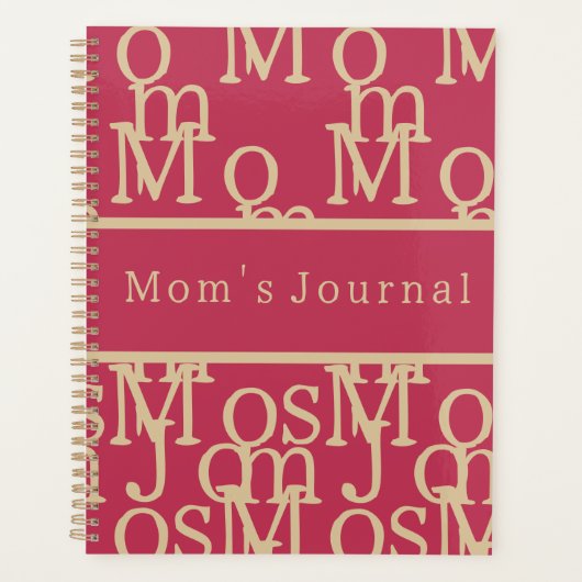 Magenta Gold Typografie, tijdschrift Planner (Voorkant)