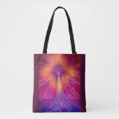Magenta Golden Diamond Tree Tote Bag (Voorkant)