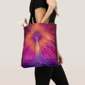 Magenta Golden Diamond Tree Tote Bag (Dichtbij)