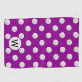 Magenta Golfbalpatroon Monogram Gepersonaliseerd Golfhanddoek (Horizontaal)