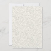 Magenta gordijn - Floral Painting Wedding Kaart (Achterkant)