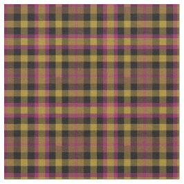  magenta, goud en zwart geruit stof