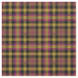  magenta, goud en zwart geruit stof
