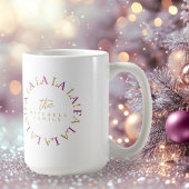 Magenta Goud Kerstmis Fa La ID1009 Koffiemok