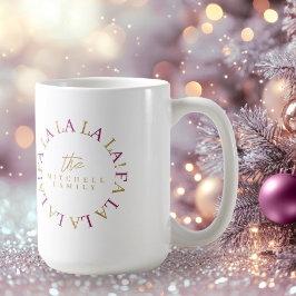 Magenta Goud Kerstmis Fa La ID1009 Koffiemok