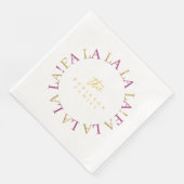 Magenta Goud Kerstmis Fa La ID1009 Servet (Hoek)