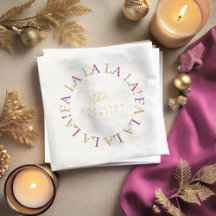 Magenta Goud Kerstmis Fa La ID1009