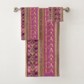 Magenta Goud Kerstmis Fa La Patroon # 27 ID1009 Bad Handdoek (Insitu)