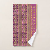 Magenta Goud Kerstmis Fa La Patroon # 27 ID1009 Bad Handdoek (Handdoek)