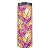 Magenta Goud Kerstmis Merry Patroon # 21 ID1009 Thermosbeker (Achterkant)