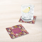 Magenta Goud Kerstmis Merry Patroon # 25 ID1009 Kartonnen Onderzetters (Insitu)